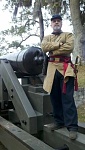 Me, posing on the 32 Pounder