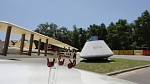 National Naval Aviation Museum, Pensacola, Fla. 
 The Apollo capsule under renovation for future exhibit