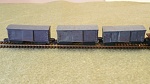 More box cars one is a coal car converted like I did the box cars