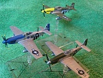 21 Century Toys and pre-painted P51D (Mustang) (4). Minis making a flyby.