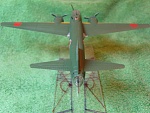 F-Toys pre-painted G4M1 (Betty) (3). I replaced the aerial and guns with brass rod, and inserted a brass rod into the bottom so it can sit in the...