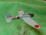 Bandai pre-painted D3A2 (Val) (4). I replaced the aerial and rear gun with brass rod, and inserted a brass rod into the bottom so it can sit in the...