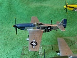 21 Century Toys pre-painted P51D (Mustang) (2). I replaced the aerial with brass rod and inserted a brass rod into the bottom so it can sit in the...