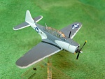 21 Century Toys pre-painted SBD5 (Dauntless) (3). I replaced the aerial with brass rod and inserted a brass rod into the bottom so it can sit in the...