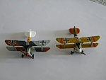 BEFORE - Albatros D.III (Werner Voss) in original camouflage, with an Austro-Hungarian one (Ludwig Hautzmayer) for comparison.