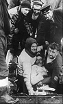 Survivors of Dutch trawler Protinus after rescue by HMS Unity