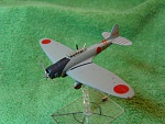 Bandai pre-painted D3A2 (Val) (1). I replaced the aerial and rear gun with brass rod, and inserted a brass rod into the bottom so it can sit in the...