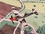 Hermann Graf, JG50, Green 1, Red Tulip, Summer 1943, Actual aircraft was a      Bf-109G-6