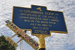 Grumman Marker 
 This sign mark the spot where Grumman started. 
 
 During World War II, Grumman became known for its "Cats", Navy fighter aircraft,...