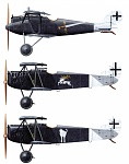 Jasta 40 planes:  
1. Werner Hertzel. Pfalz Diii. Flaming Sword. 
2. Carl Degelow. Fokker Dvii. Leaping Stag. 
3. Anton Raab. Fokker Dvii. One-eyed...