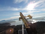 Astoria, Oregon 
Circling next to the west and south they had a grand view of Astoria, the mouth of the Columbia and the Pacific Ocean.