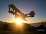 Here we have the Caproni's dawn arrival in Dunedin, NZ