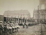 The Portuguese Army preparing for the review at the end of WWI near the arch of triumph in Paris