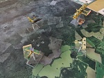 Counterattack in the Battle of Caporetto: Escort fighter is smoking while bomber escapes for a short while.
