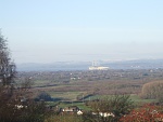 Thornbury looking to the suspension briges into Wales