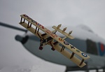 Following a quick refuel (and a cup of tea at the Aviator Cafe) the Caproni made a quick flight in formation for her official photocall with the...