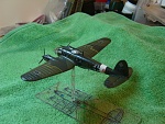 CafeReo Big Bird pre-painted HE 111 (3). I replaced all the gun barrels and aerials to make the models weak bits more durable. Added the brass rod...