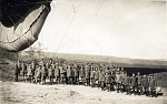 The crew of a German Parseval-Sigsfeld observation balloon gather for a group photo on a clear day somewhere on the Western Front 
 
Nothing on...