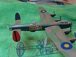 F-Toys pre-painted Avro Lancaster Mk I (3). I replaced all the gun with brass rod and inserted a  brass rod into the base so it can sit on flight...