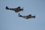 Supermarine Spitfire Mk.XVI and late version P-51D Mustang