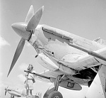 Pilot 6 Sqn RAF with Hurricane IID at Shandur c1942