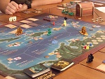 Tom, Colin, Mike and I get in a game of Merchants and Marauders!
