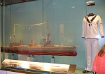 Model of the first HMAS Australia & sailors uniform