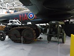 Tractor and generator below a Lancaster.