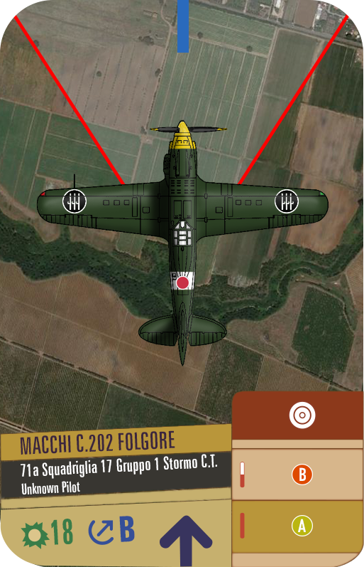 Macchi C202 "Folgore" (Lightning)
71a Squadriglia, 17th Gruppo, 1st Stormo C.T.
Unknown Pilot
Regia Aeronautica 71-2

Updated to 2015 Unofficial Stats