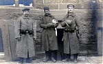 A pair of sailors from Marinekorps Flandern with a docile looking French Moroccan prisoner 
 
Letter on reverse dated simply "1916". 
 
A pair of...