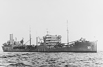 USS Merrimack (AO 37) at anchor c1945