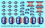 1/200 decal 90C B 24D 319th BS 90th BG Stripes