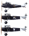 Shapeways models of Fokker Dvii aircraft (the model kit version). Decals by Zoe Brain.