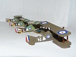 Four SPAD S.XIIIs of 23 Squadron RFC
Scratch built from balsa, card, and wire.