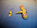 Pics of my attempt to repaint a Spad XIII in the colors of Georges Guynemer Spad VII... ongoing project, so the pics will be in reverse order.