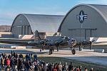 Photos of the plane swap when Memphis Belle was put on display.