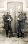 A pair of Belgian soldiers circa 1915, armed with 'Belgian Mausers' 
 
Nothing on reverse. 
 
Something a little different. A pair of Belgian...