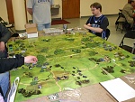 Axis & Allies minis 1500 point game. I came in 2nd. :*( But we all had a good time at Spring Gathering VIII.