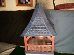 Bell Tower Roof - Roof and shingles all hand cut from Cereal Box Cardboard..