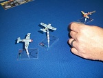 The 1:1 hand compared to the 1:200 scale aircraft... a bit scary for those teeeny pilots...