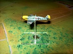 Bf109E Bandai Wing Club 1/144. Extra decals by 1/144 Direct.