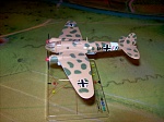 "Postage Stamp Models" Heinkel III in 1/140 scale.