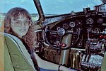 In the pilot's seat of a B 17