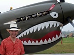 Me and a P-40.  I am told that even though this plane is painted as a Flying Tiger, it was in Soviet service during WWII and has been restored after...