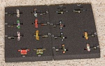 Most of the single seat fighters (photo was taken before I finished the collection) 
1 inch foam tray.