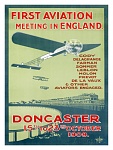 affiche 1er spectacle aerien doncaster 1909