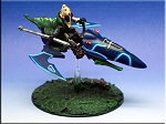 Warhammer 40k Eldar Farseer on jetbike.