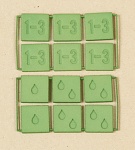 Green Extended Crew Damage counters, late prototype.