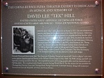 2 David Lee Tex Hill Plaque