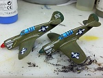 P40N 80th FG all decals. Armaments in Miniature model, 1/200 scale.  Decals from Miscellaneous Miniatures.